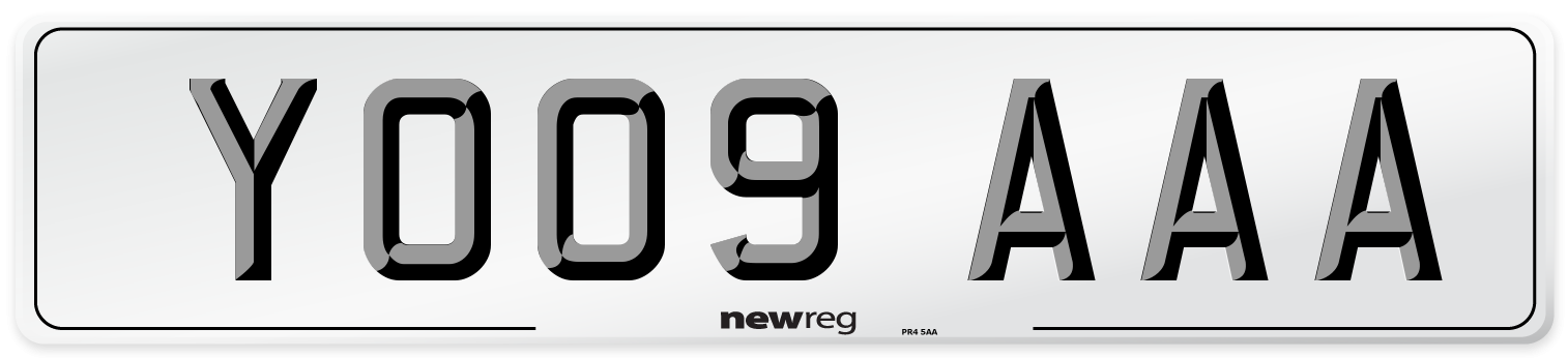 YO09 AAA Number Plate from New Reg